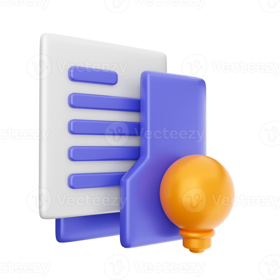 3d folder icon illustration png