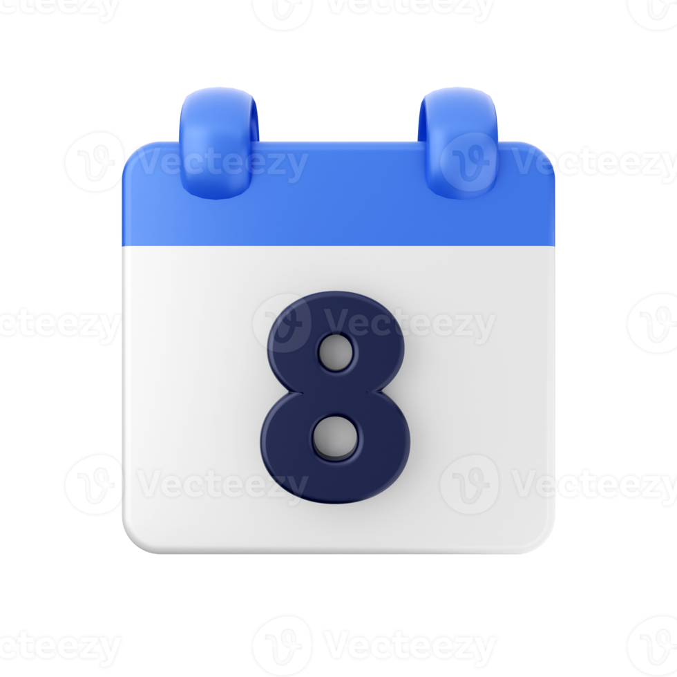 3d calendar date day schedule event icon illustration png