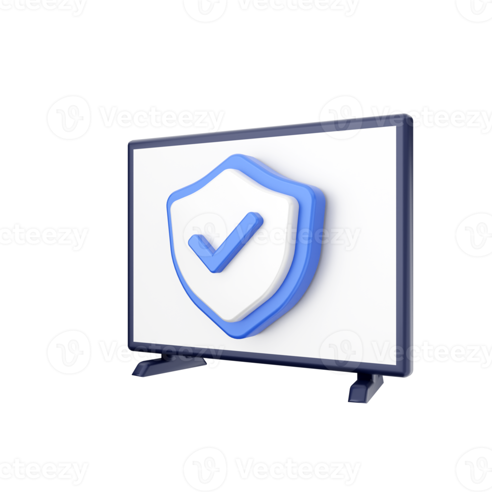 3d smart tv icon illustration png