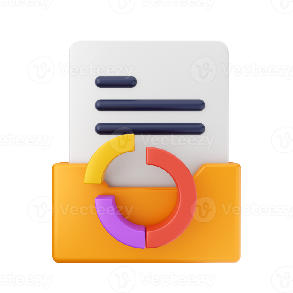 3d folder icon illustration render png