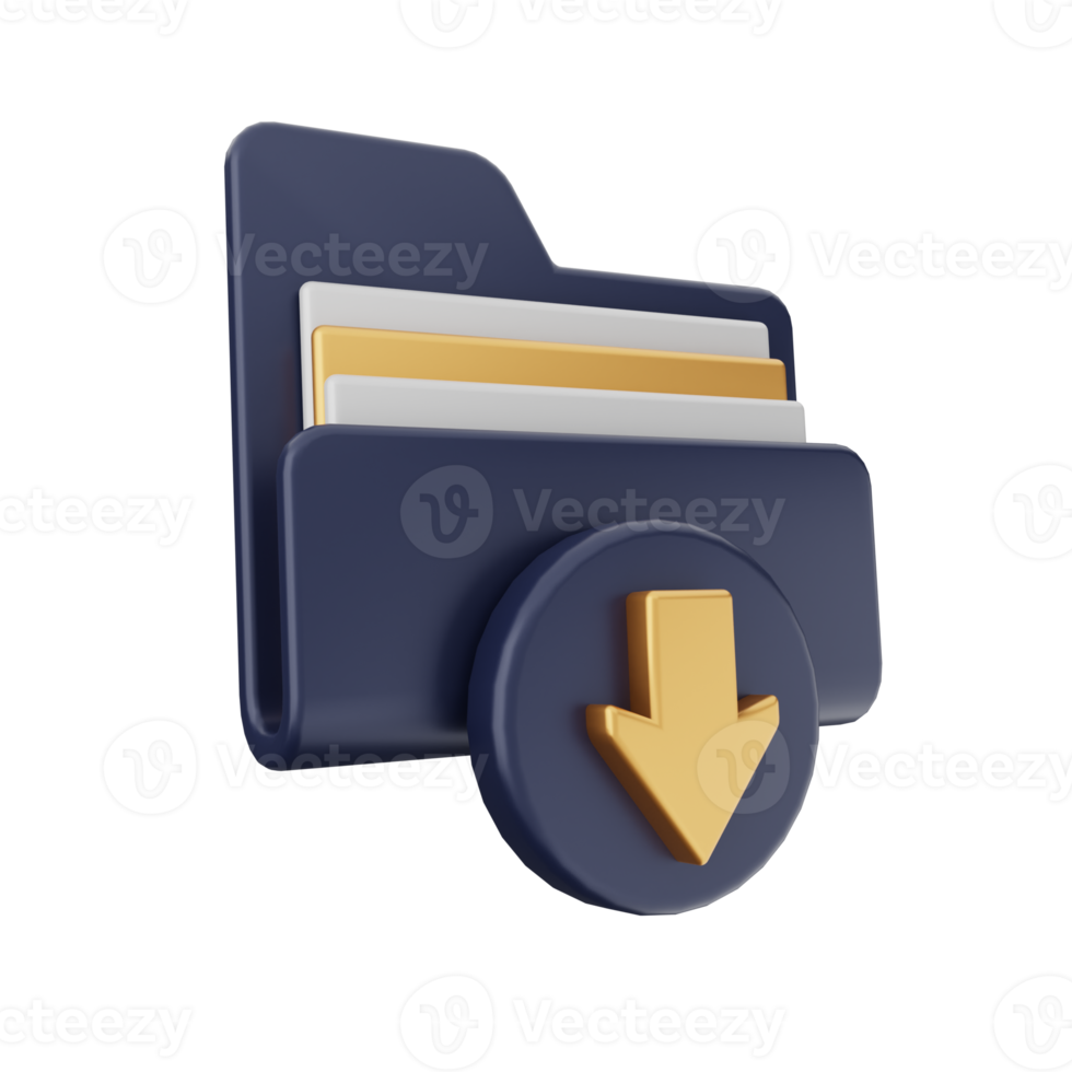 3d folder icon png