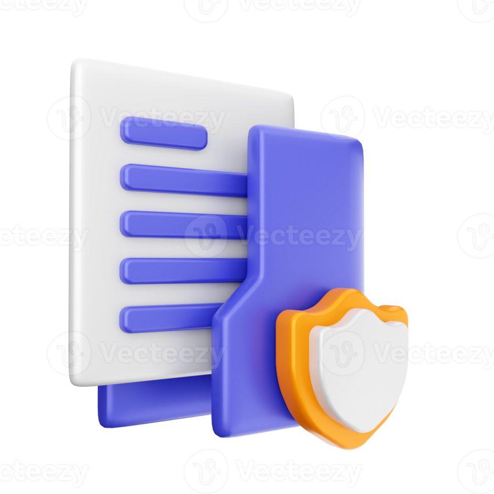 3d folder icon illustration png