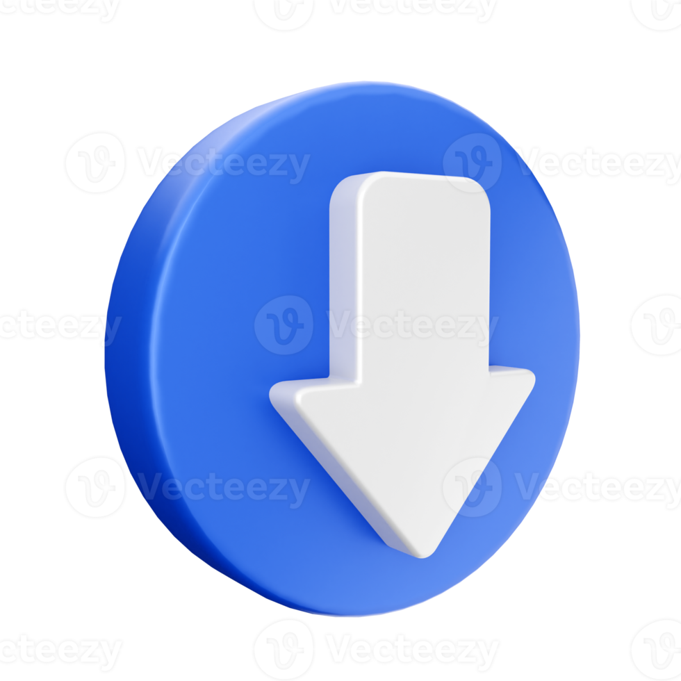 3d download icon illustration png