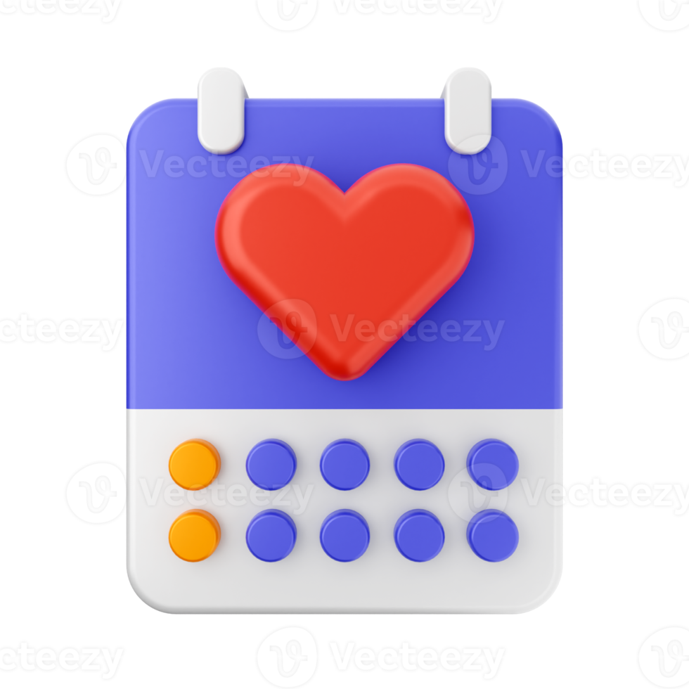 3d calendar icon illustration png