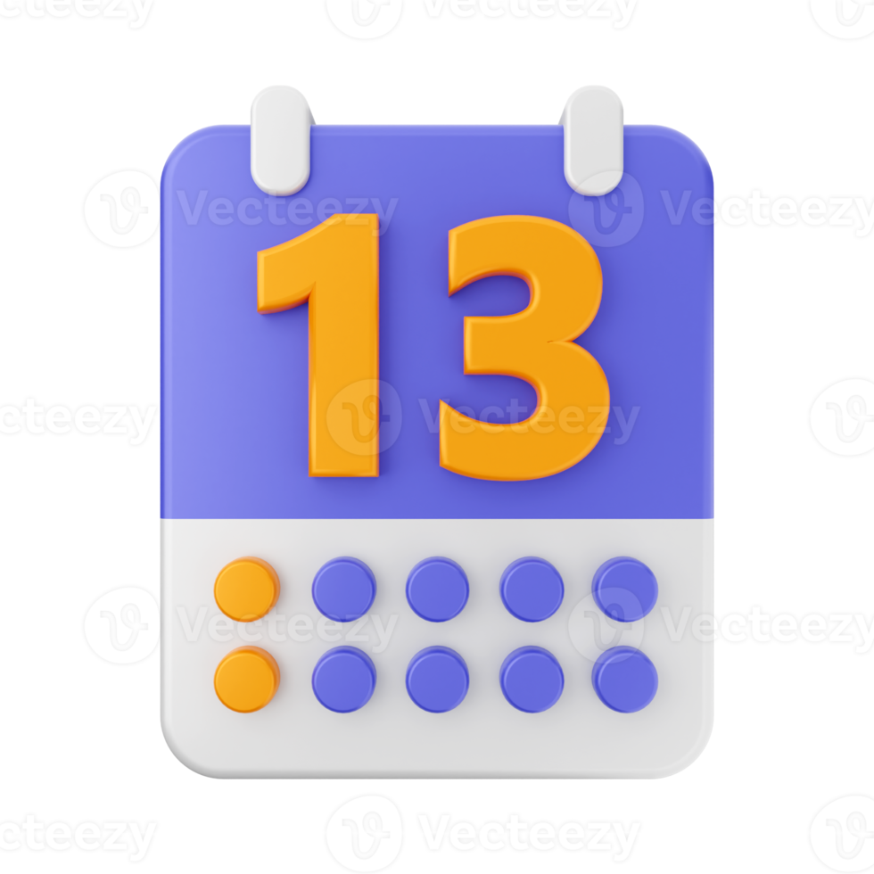 3d calendario icono ilustración png