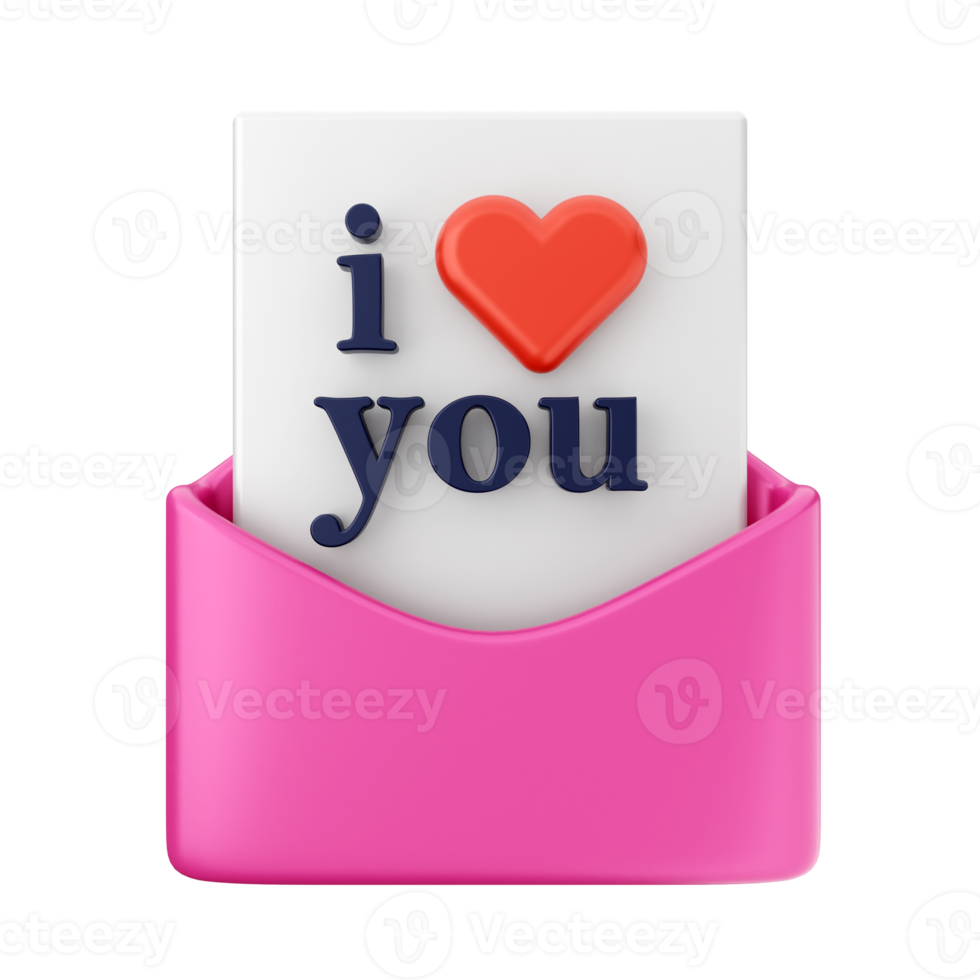 3d valentines day icon illustration love heart render png