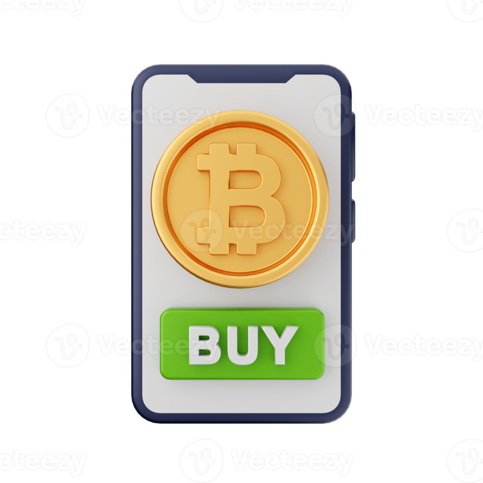 3d bitcoin cryptocurrency icon illustration png