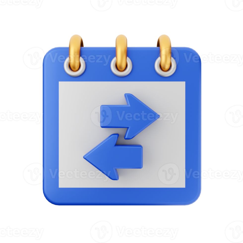 3d kalender händelse datum dag schema ikon illustration png