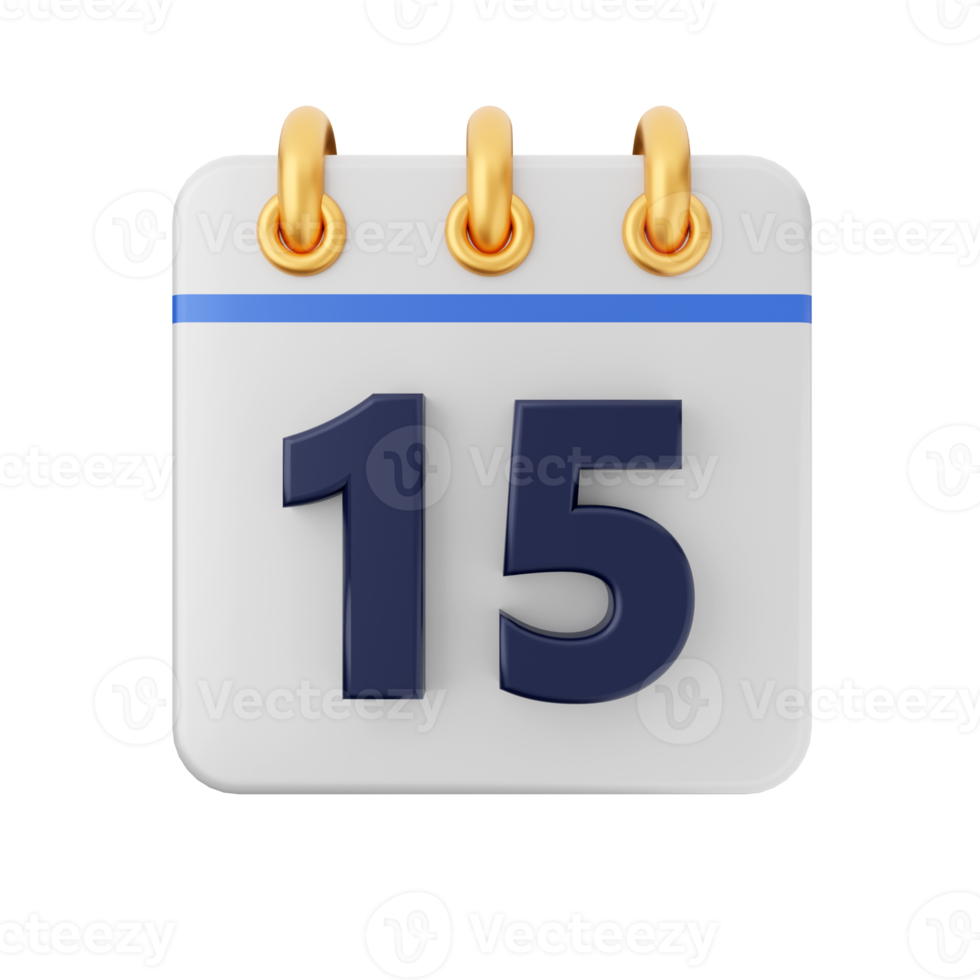 3d calendario icono ilustración png