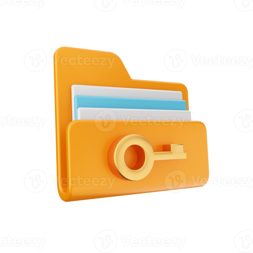 3d folder file icon illustration png