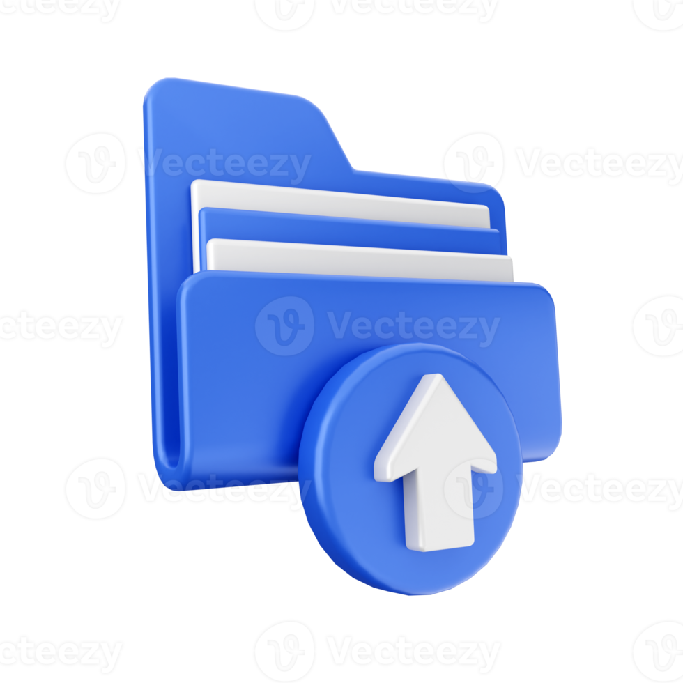 3d folder icon file illustration png