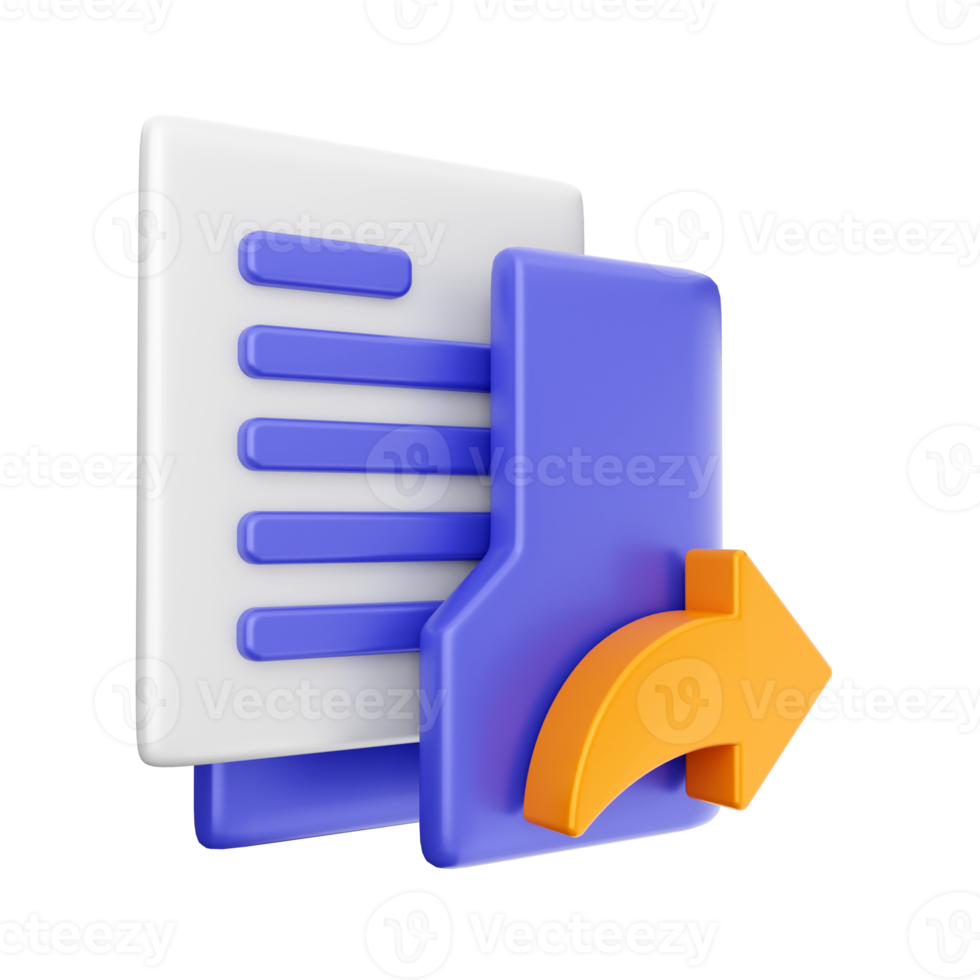 3d folder icon illustration png