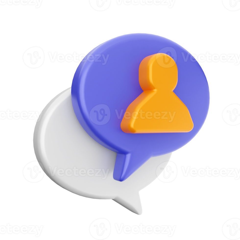 3d chat chatting icon png