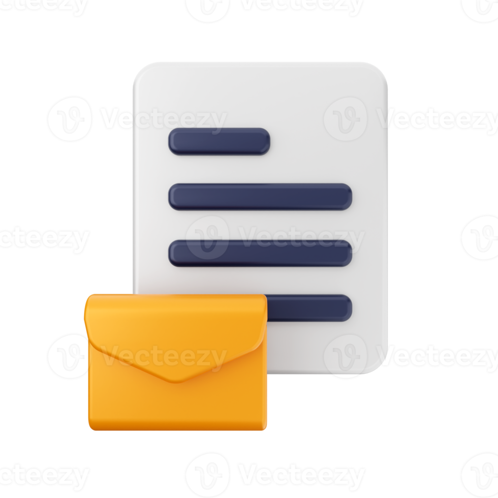 3d mail email message envelope png