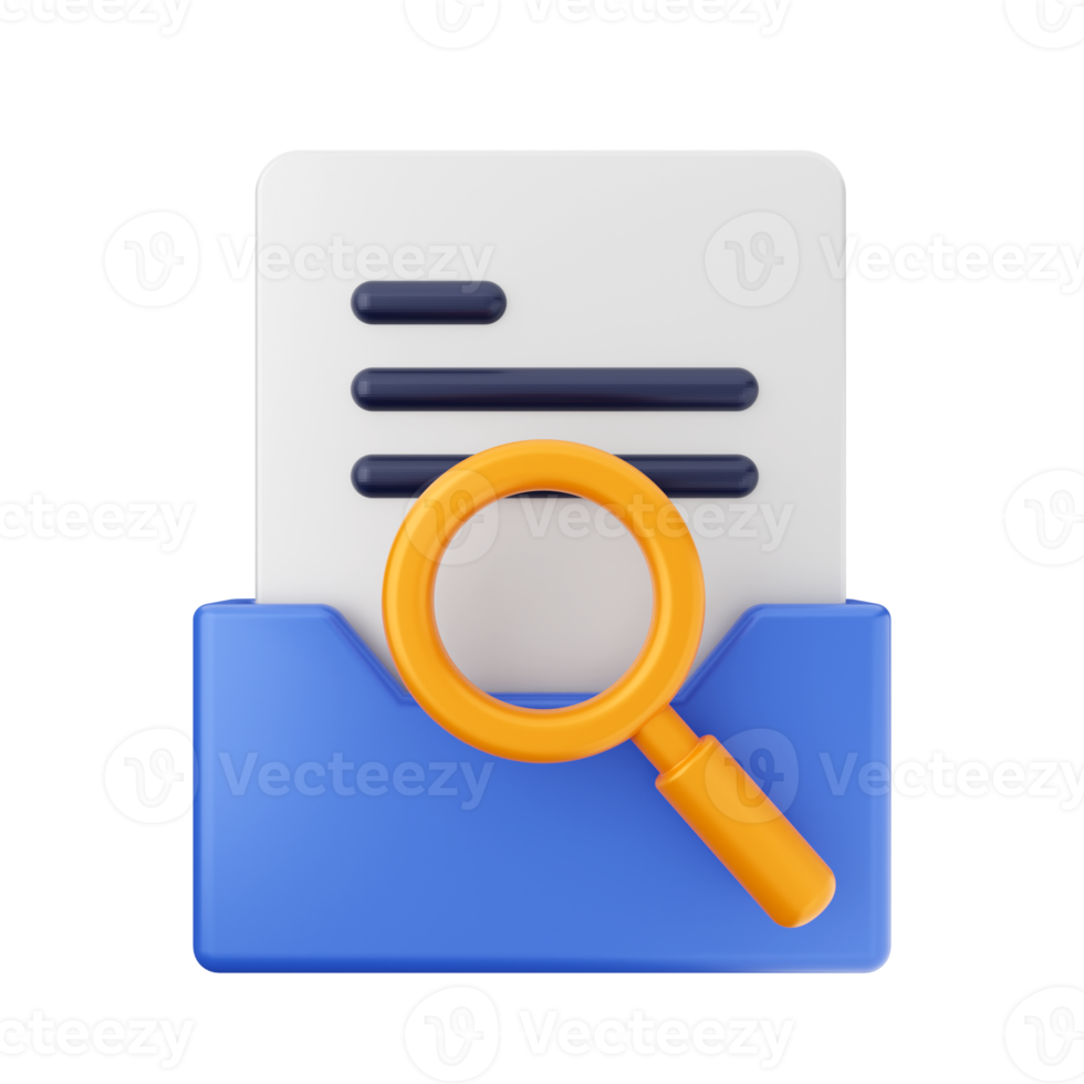 3d folder icon illustration render png