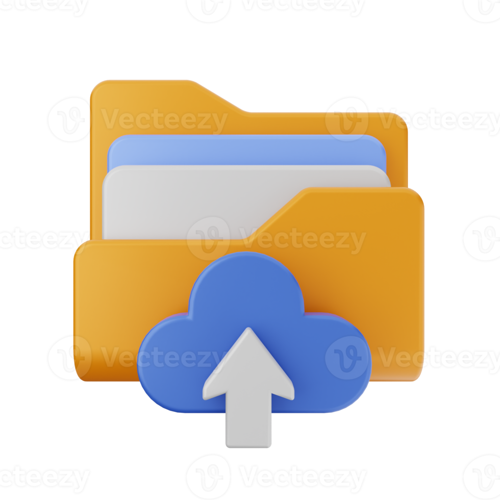 3d folder file icon illustration png