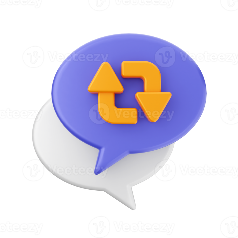 3d chat chatting icon png