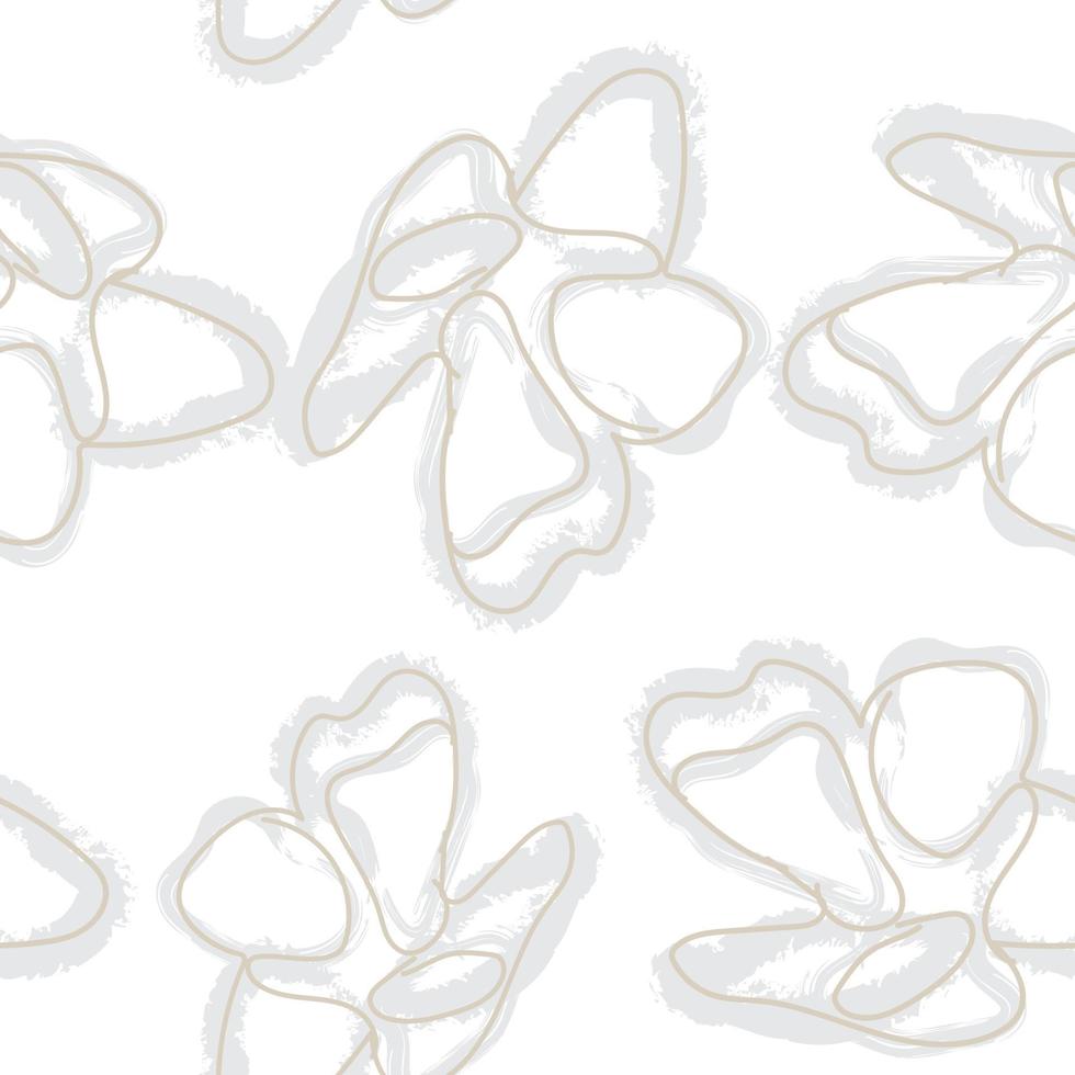 Monochrome Abstract Floral Seamless Pattern Design vector