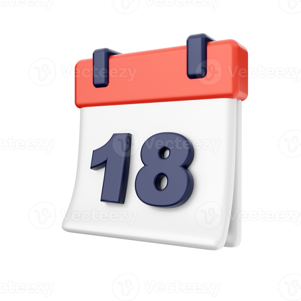 3d calendario icono ilustración png