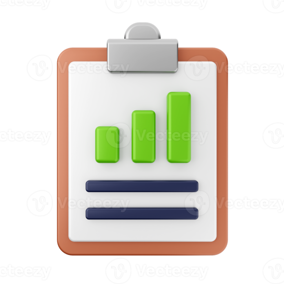 3d fichier rapport icône illustration png