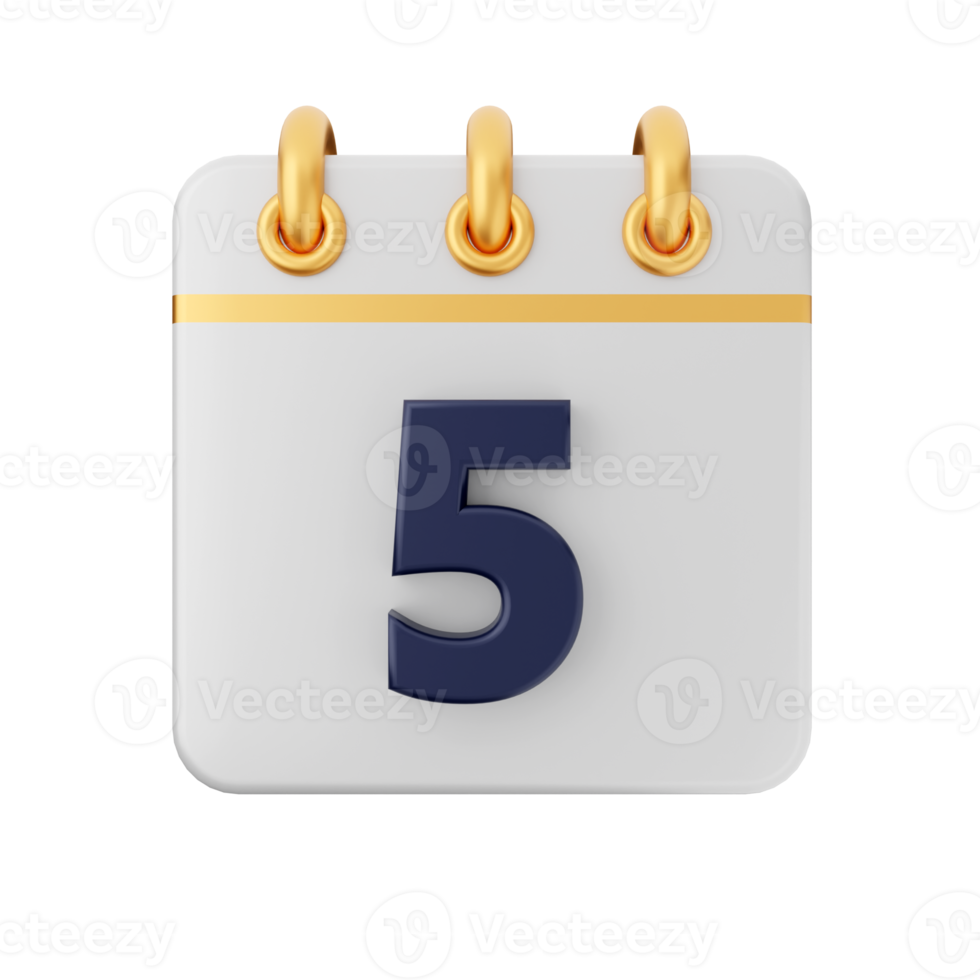 3d calendar icon illustration render png
