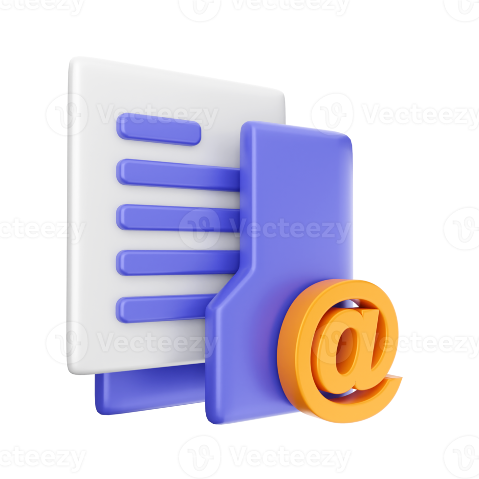 3d folder icon illustration png