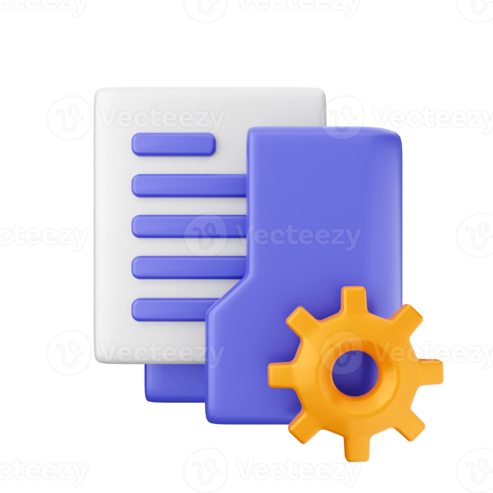 3d folder icon illustration png