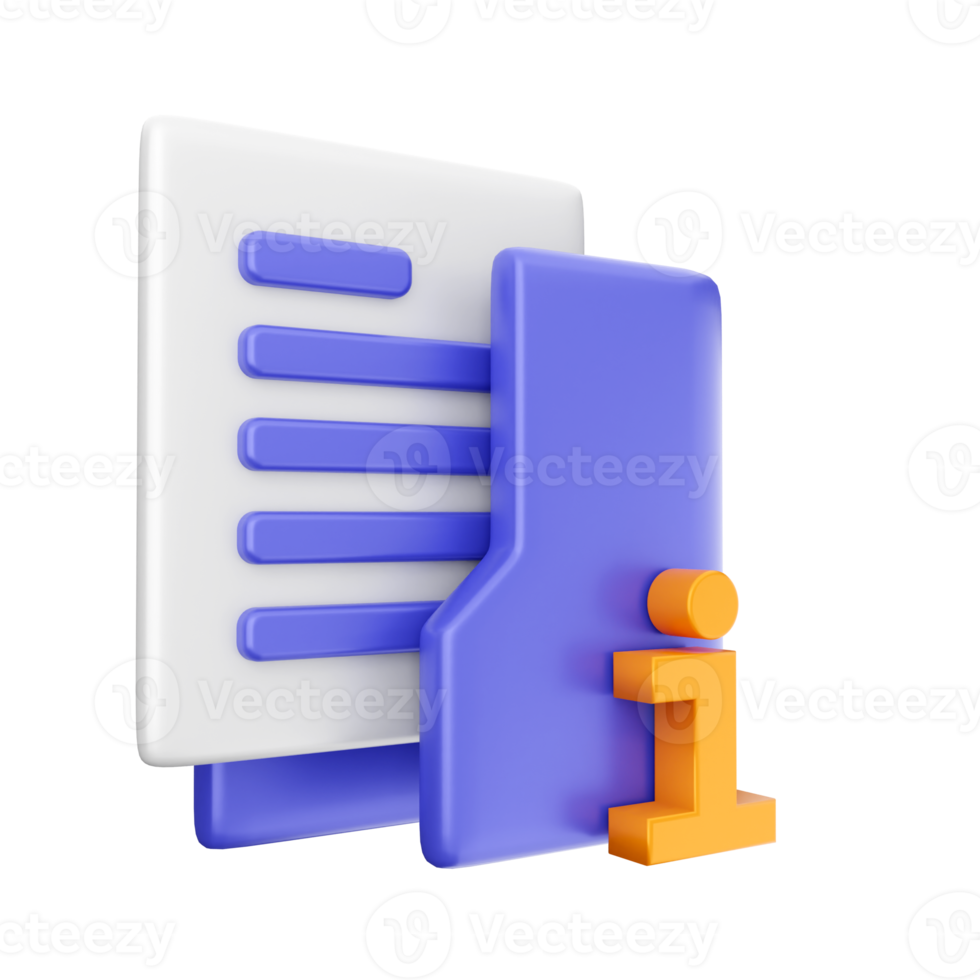 3d folder icon illustration png