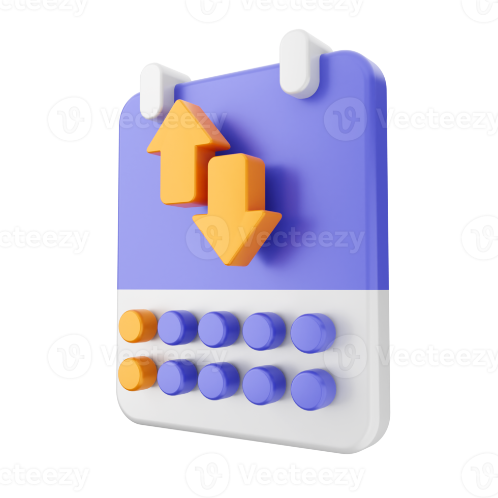 3d calendar icon illustration png