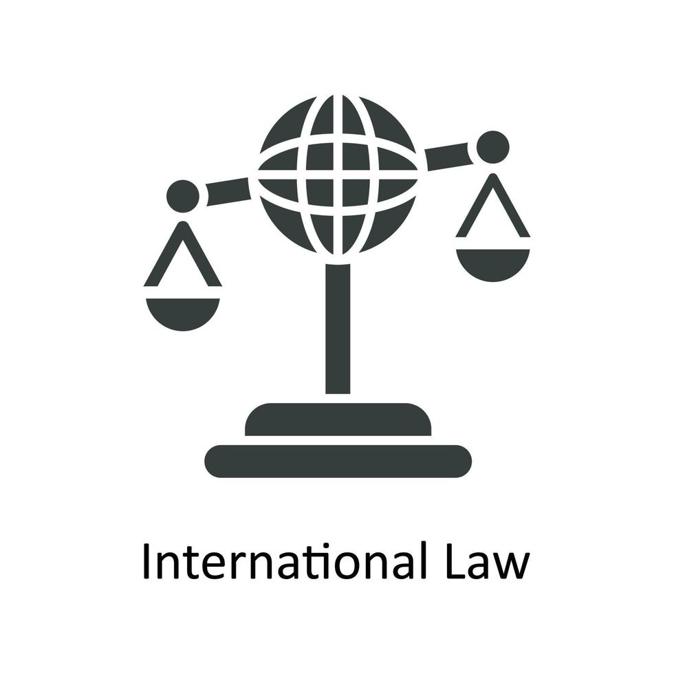 International Law Vector Solid Icons. Simple stock illustration stock