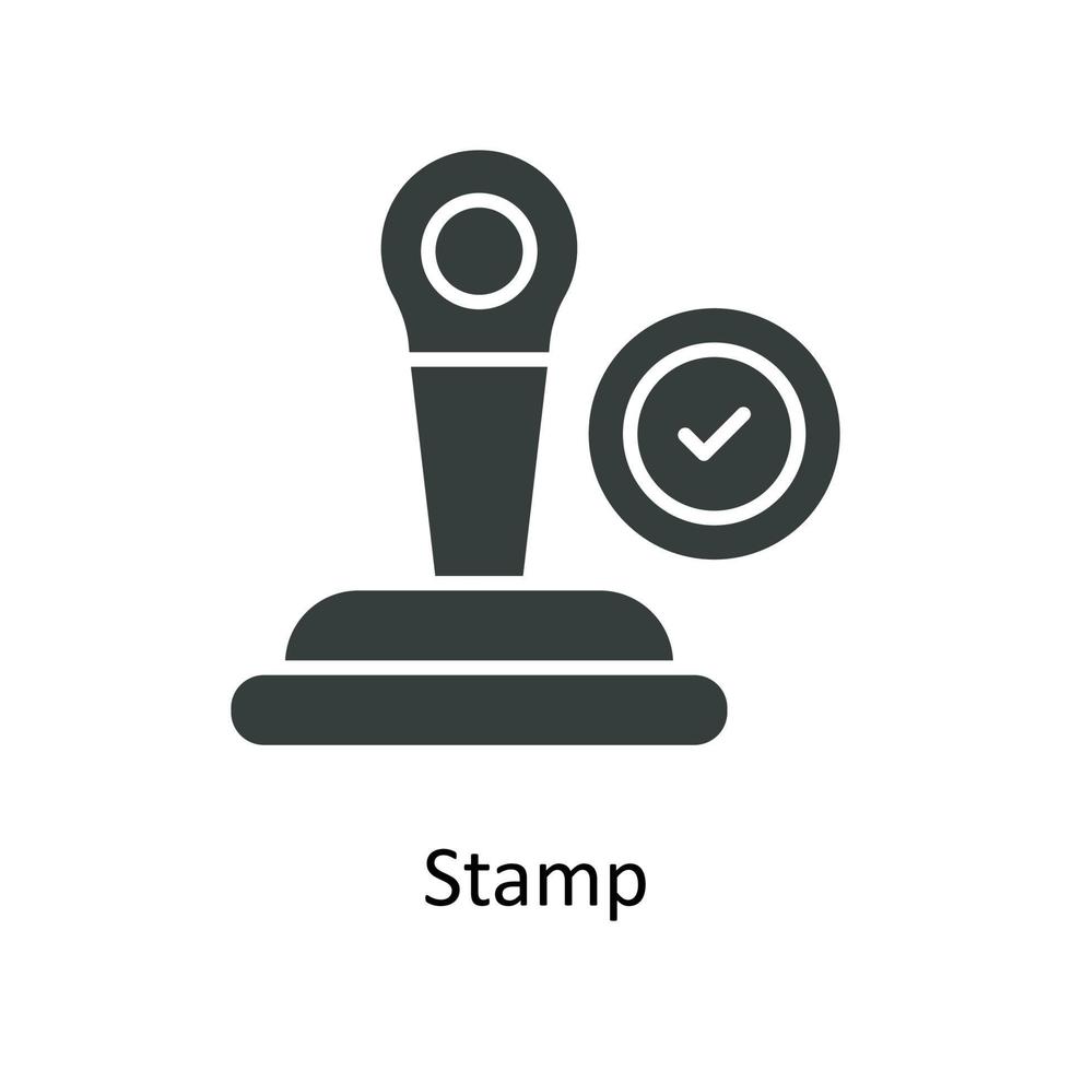 Stamp  Vector Solid Icons. Simple stock illustration stock