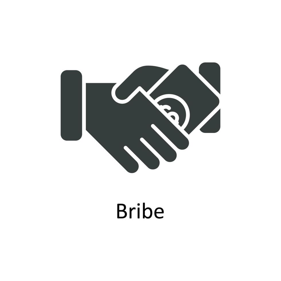 Bribe Vector Solid Icons. Simple stock illustration stock