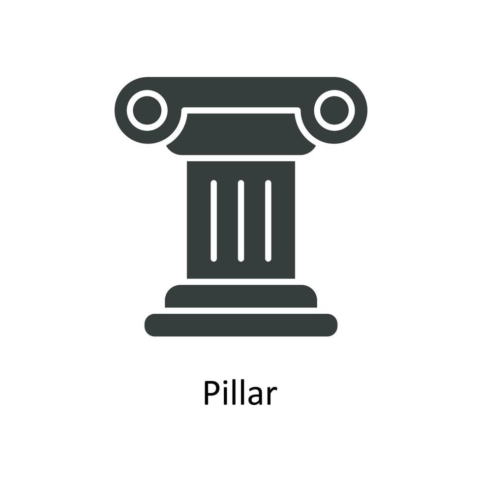 Pillar Vector Solid Icons. Simple stock illustration stock
