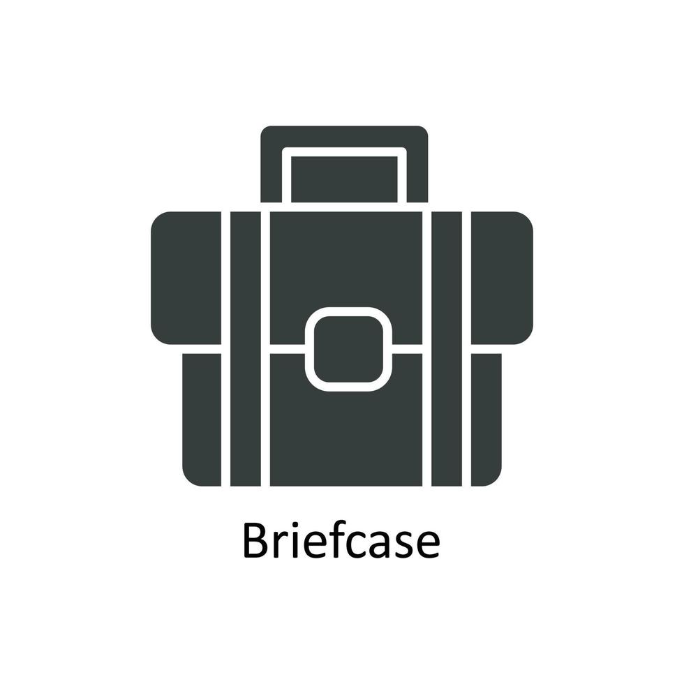 Briefcase Vector Solid Icons. Simple stock illustration stock
