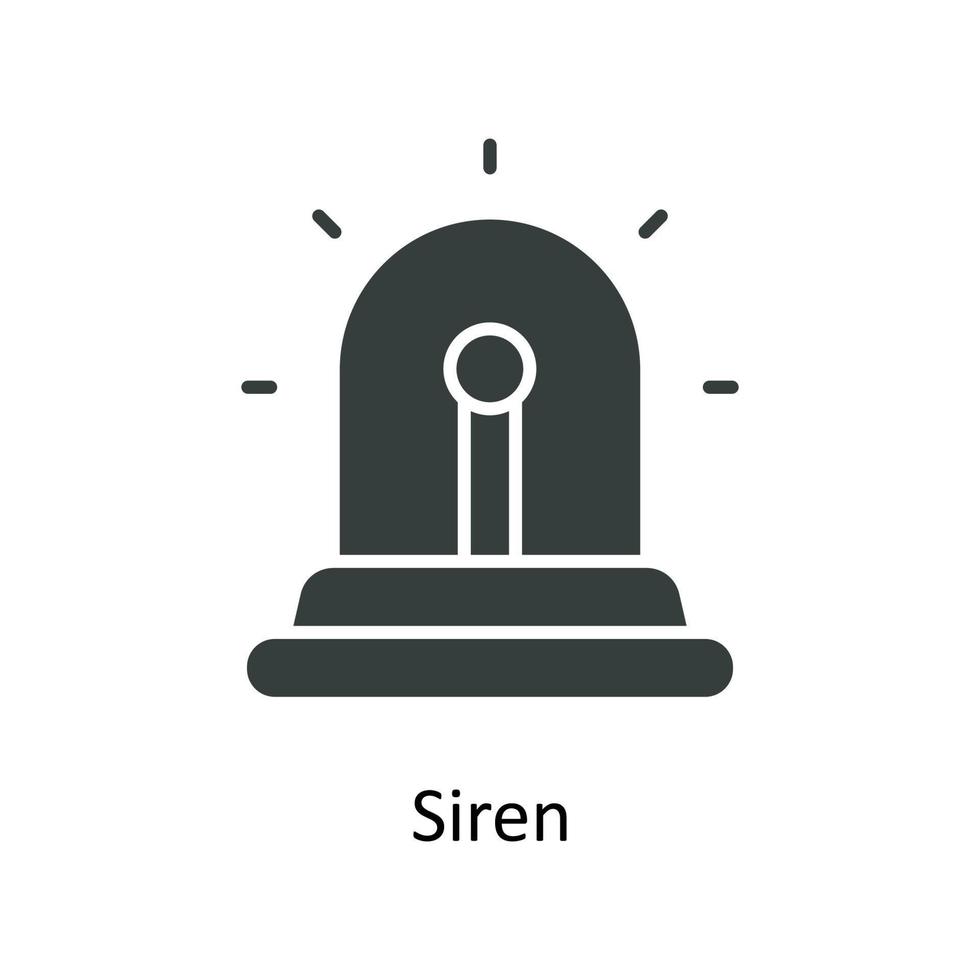 Siren Vector Solid Icons. Simple stock illustration stock