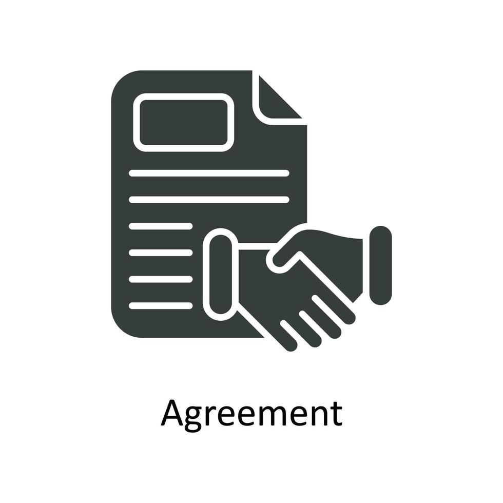 Agreement  Vector Solid Icons. Simple stock illustration stock