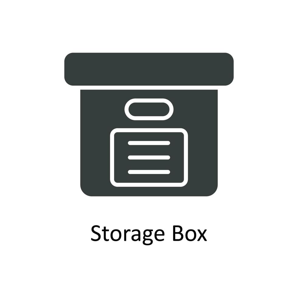 Storage Box Vector Solid Icons. Simple stock illustration stock