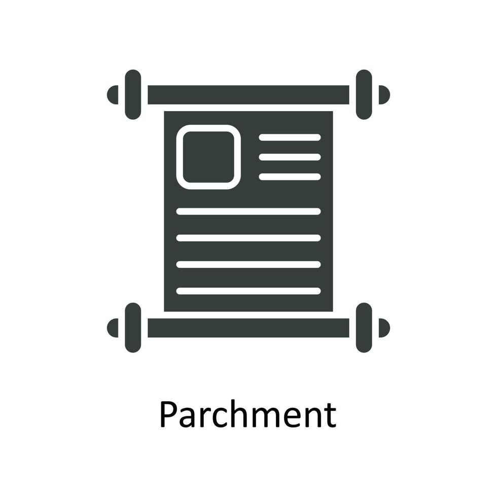 Parchment Vector Solid Icons. Simple stock illustration stock