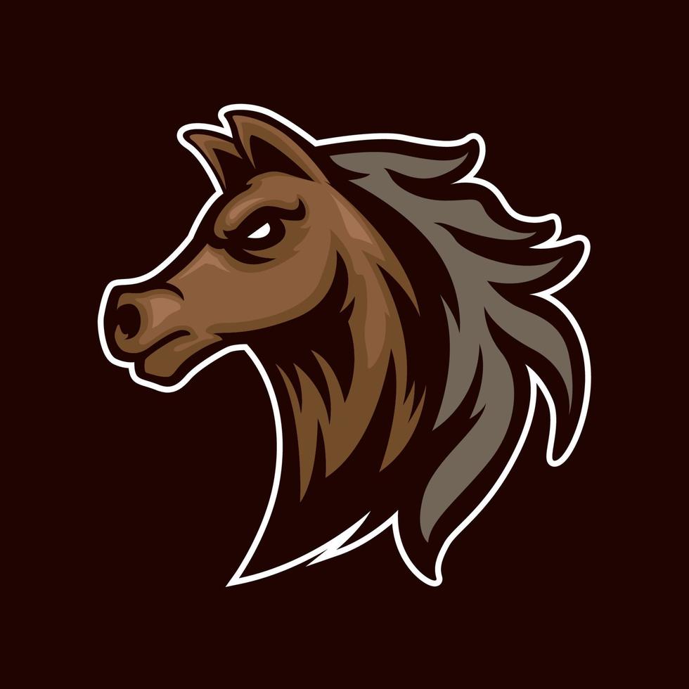 caballo mascota logo vector ilustración