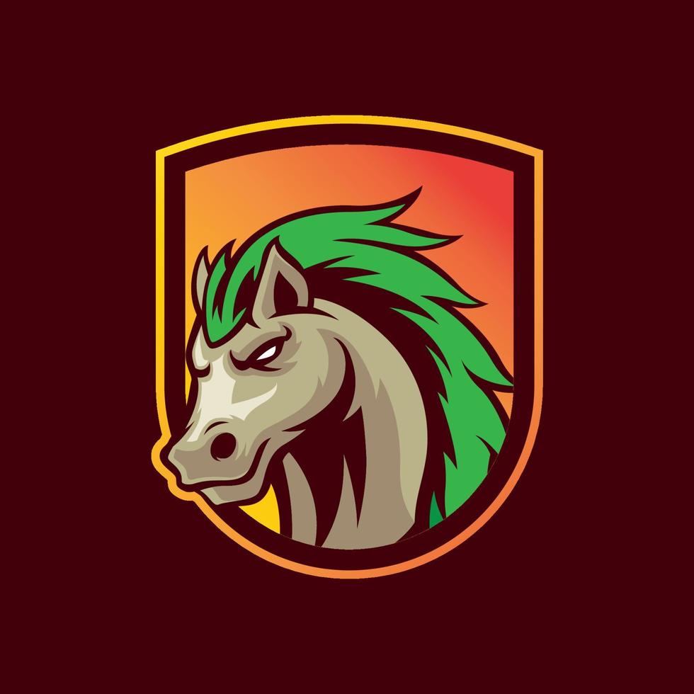 Horse mascot logo vector illustration