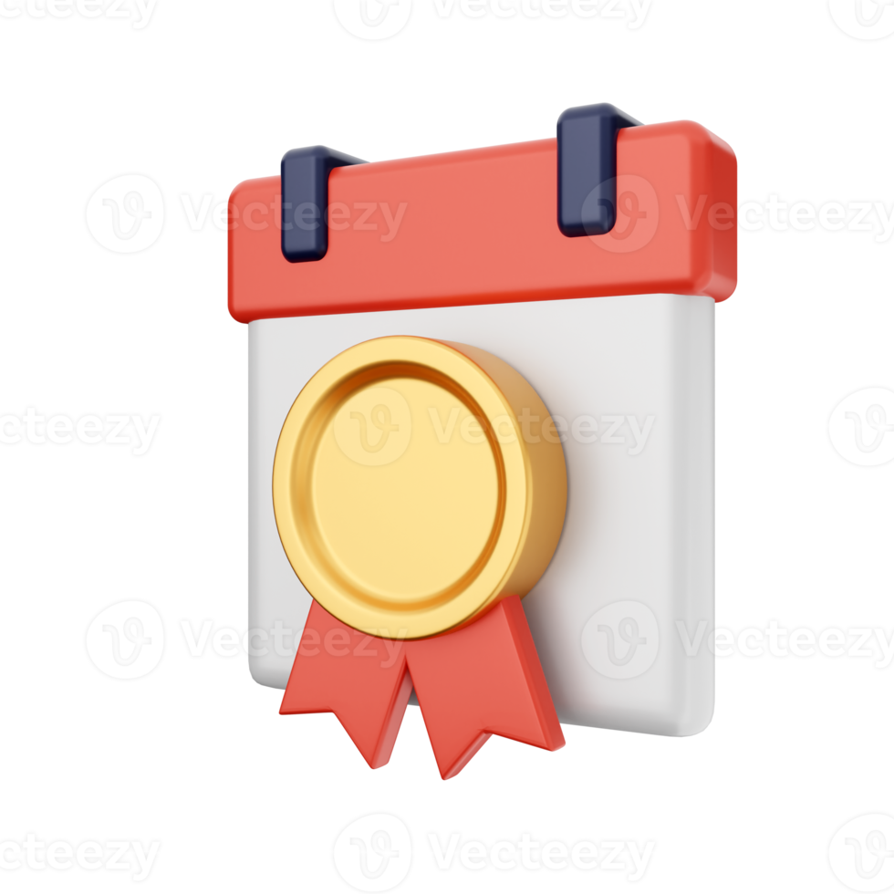 3d calendrier icône illustration png