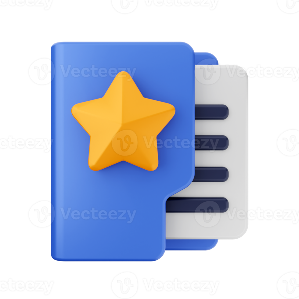 3d folder file icon illustration png