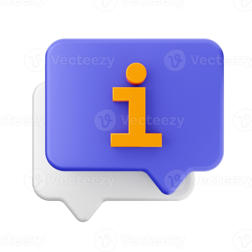 3d chat message notification icon png