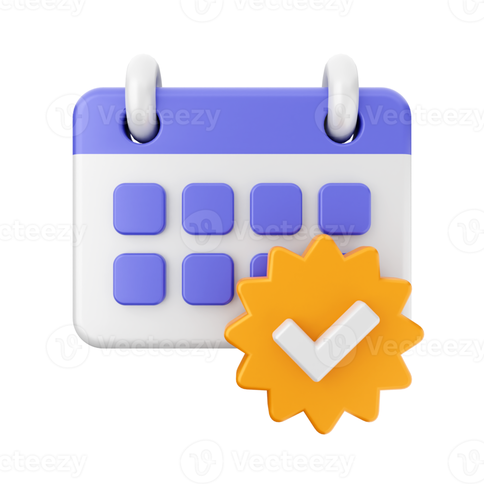 3d calendar icon illustration png