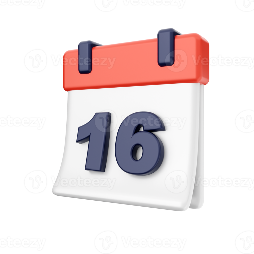 3d calendrier icône illustration png