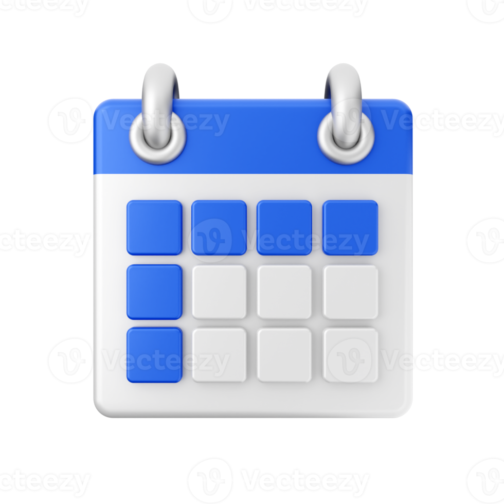 3d calendar date day schedule event icon illustration png