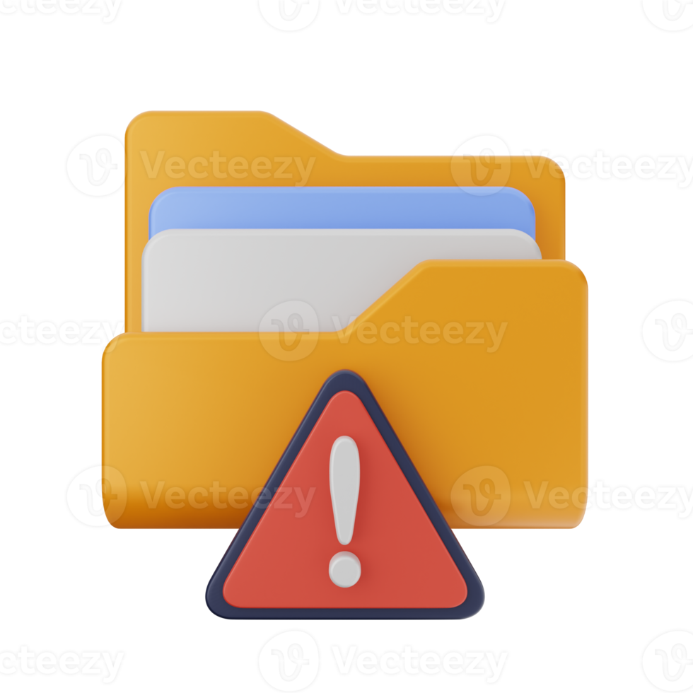3d file folder icon illustration png