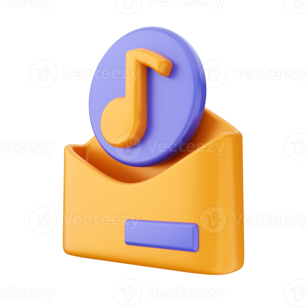 3d e-post post kuvert ikon illustration png