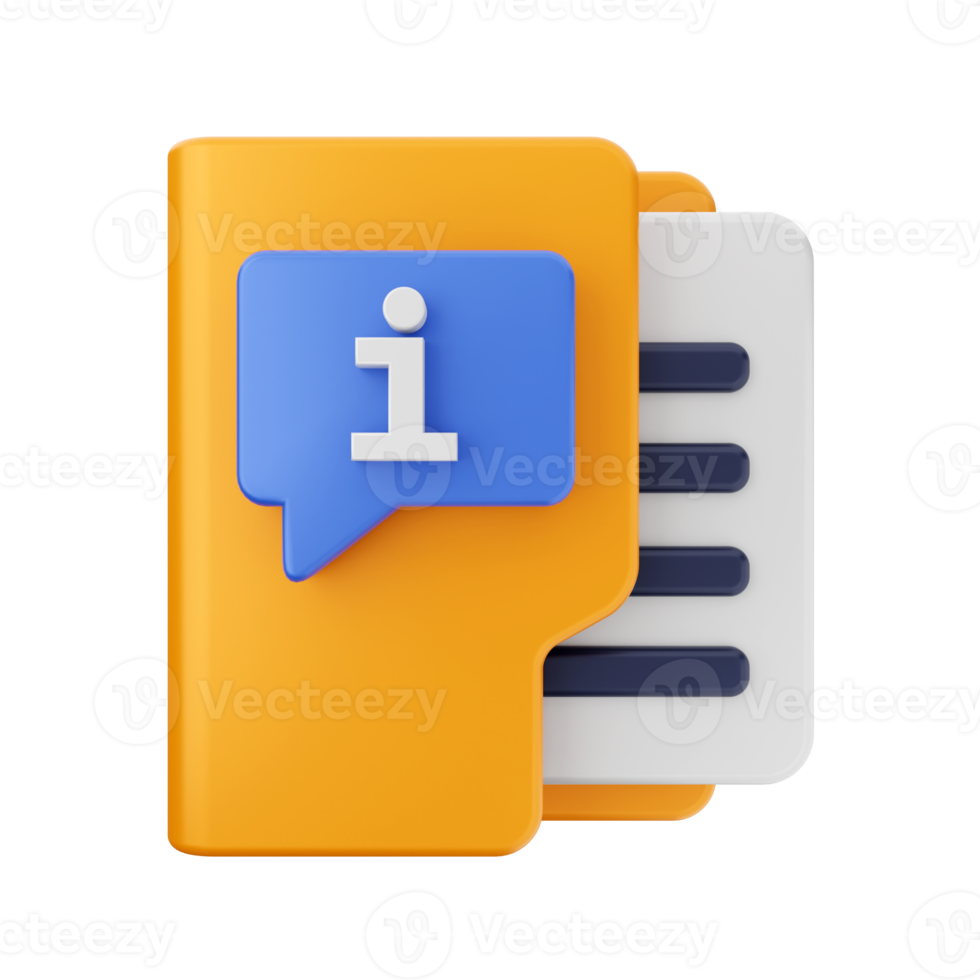 3d folder file icon illustration png