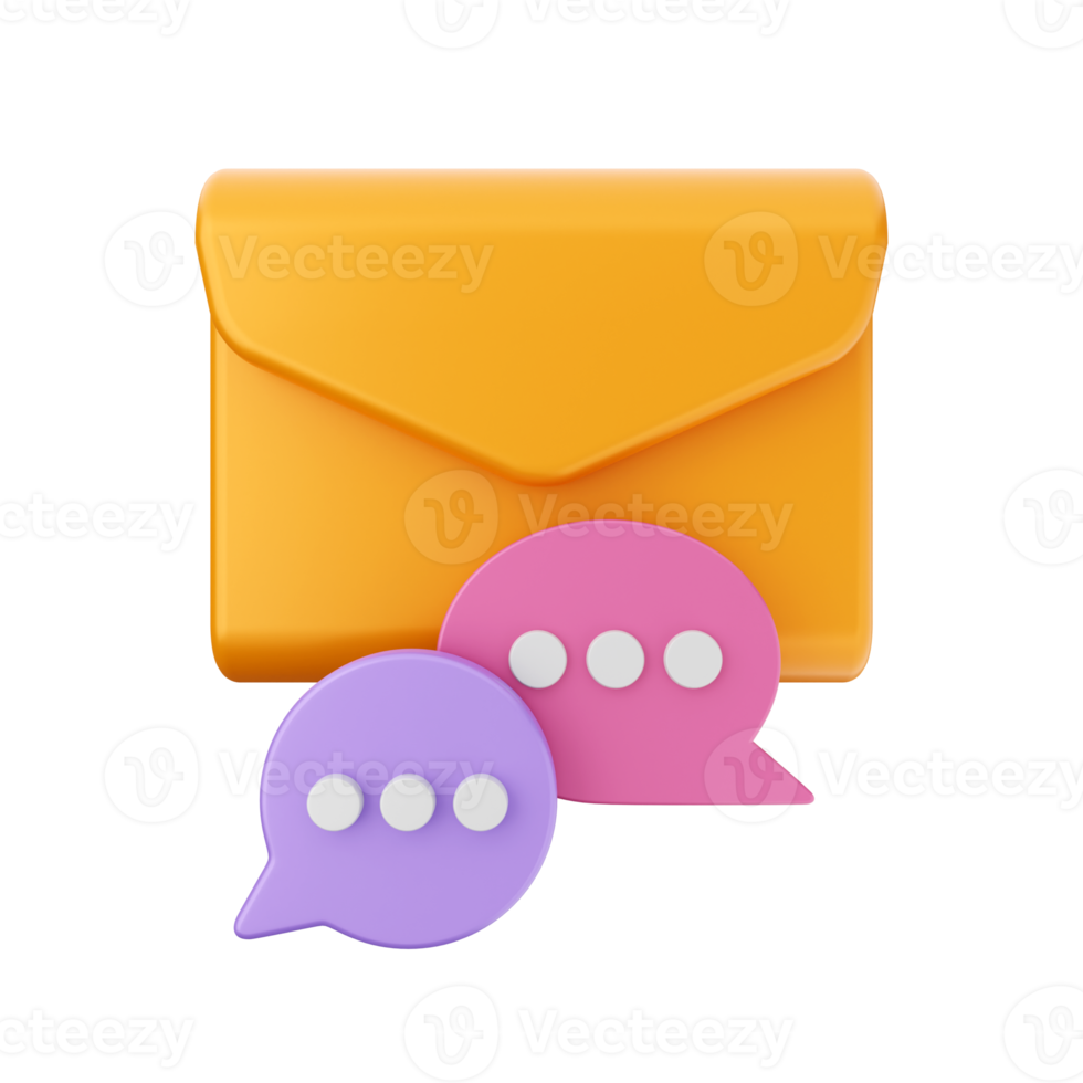 3d mail email message envelope png
